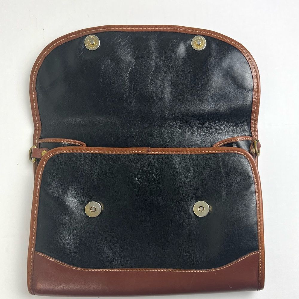 Vintage 90's Brahmin Crossbody/Clutch Leather Bag - Picture 4 of 14